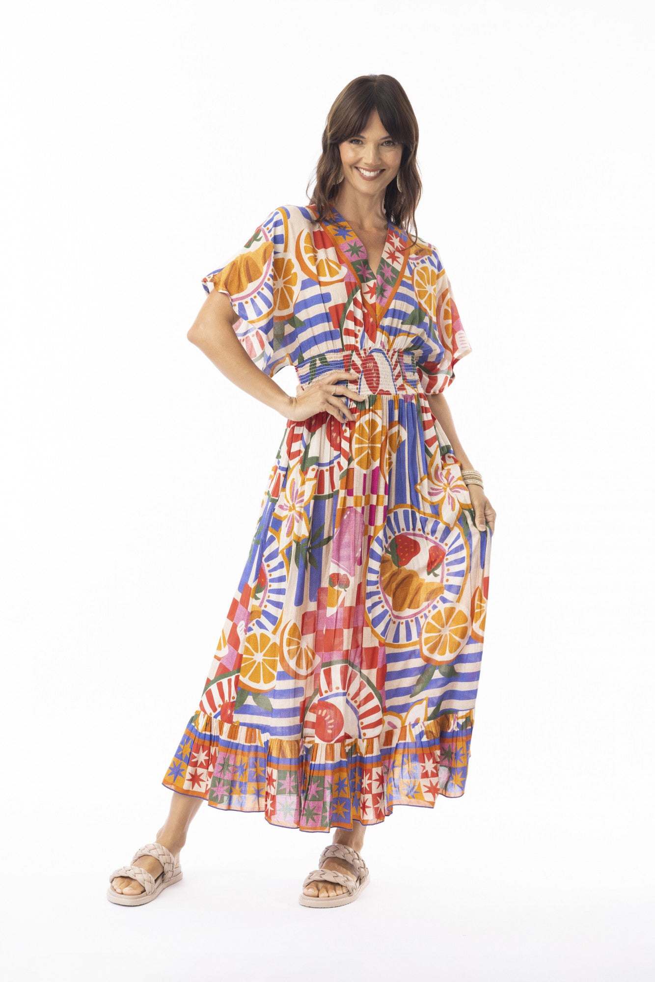 Marcella Dress Shirred Waist by Escape