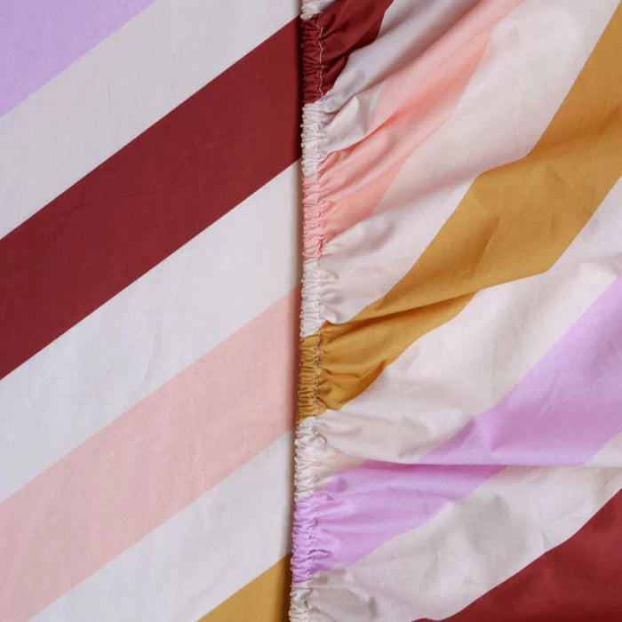 Crimson Maypole Single flat sheet by Mosey Me