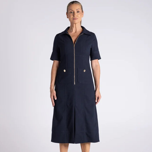 Middleton Midi dress by Two T's - Navy