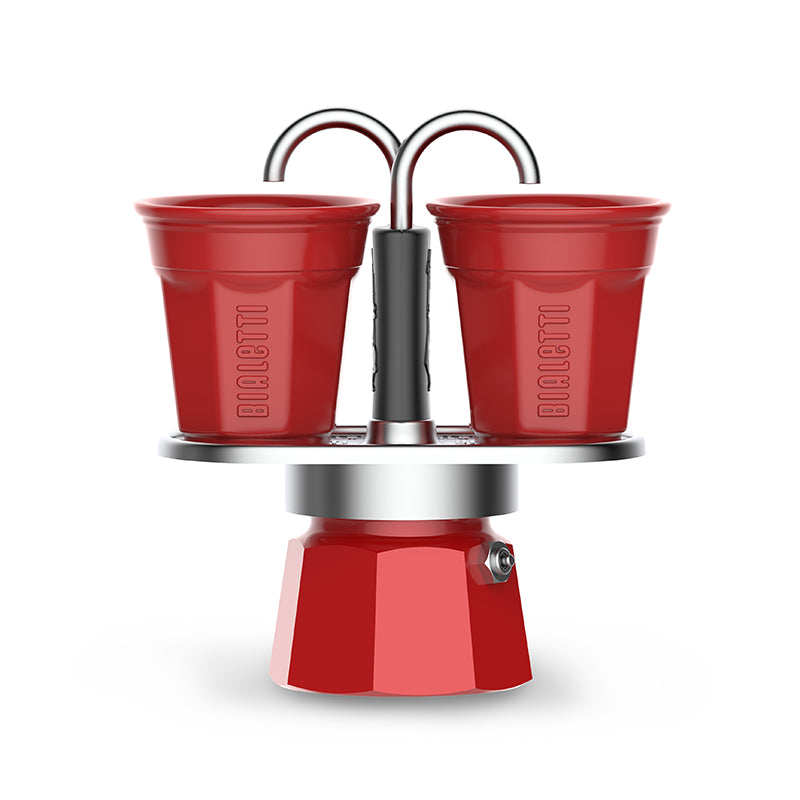 Mini Express 2 Cup RED + 2 BICCiarini by Bialetti