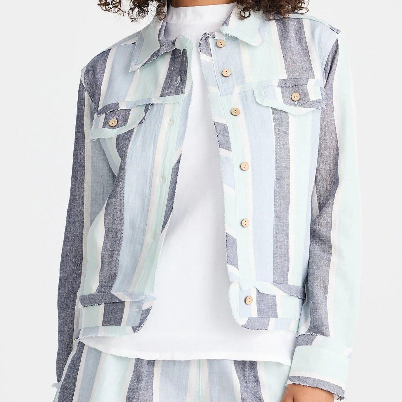 Monza Jacket by The Shanty - Tulip Stripe