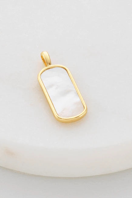 Mother Of Pearl Charm by Zafino - Gold