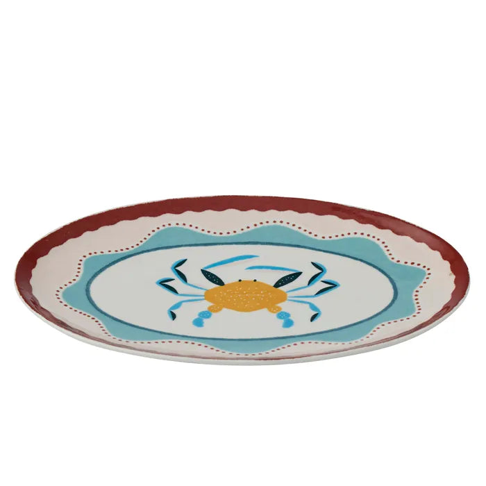Morag Ceramic Plate 14.5x23cm Multi by Coast to Coast