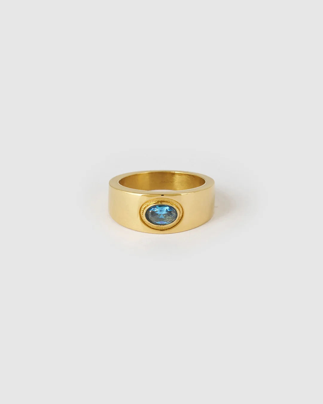 Neve Gold Ring by Arms of Eve - Sapphire