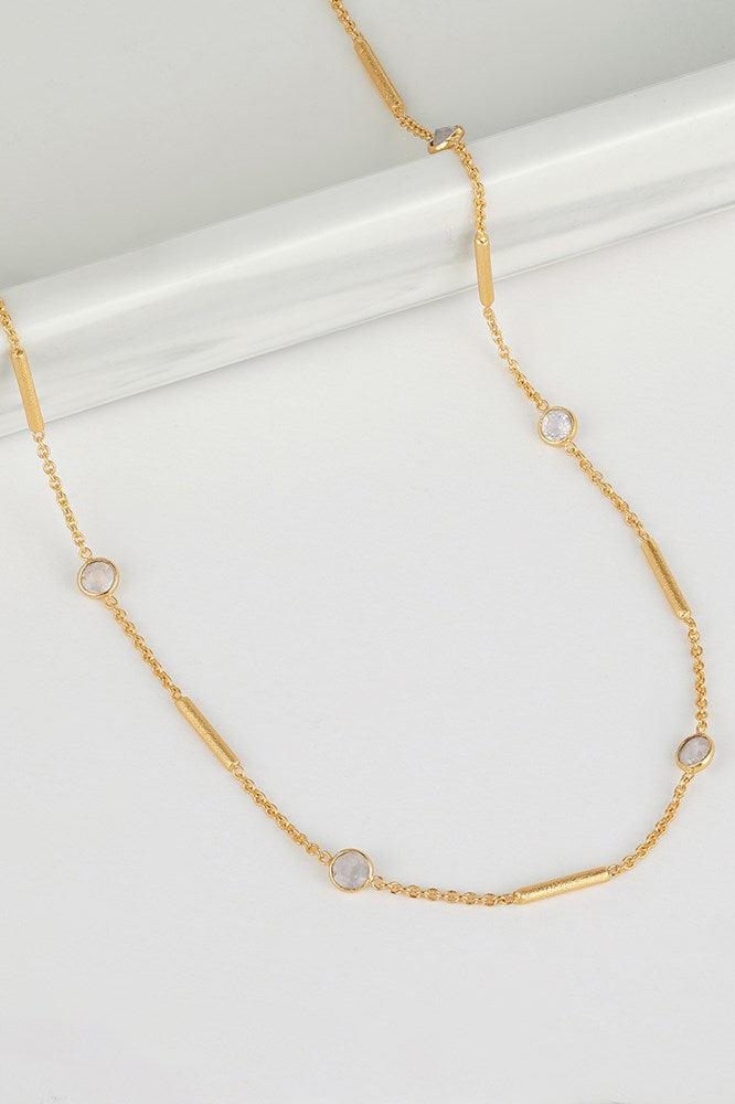 Paloma necklace with Moonstone by Zafino- Gold