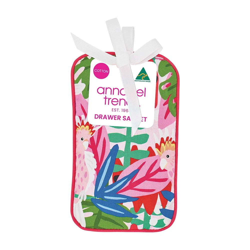 Drawer sachet by Annabel Trends - Pink Cockatoo