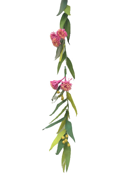 Paper flower light by Nibbanah - Pink Eucalyptus flower