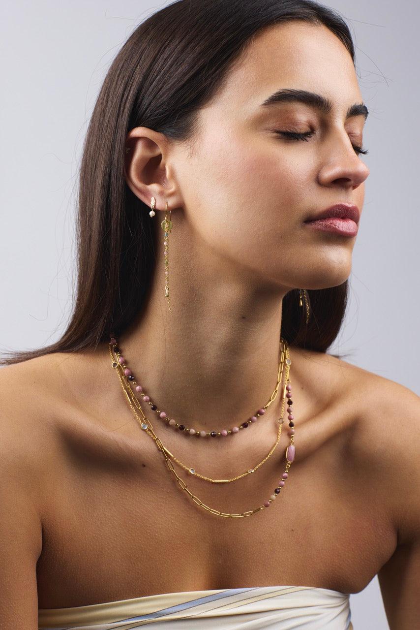 Paloma necklace with Moonstone by Zafino- Gold