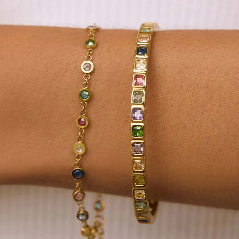 Quinn Gold Cuff - Multi by Arms of Eve