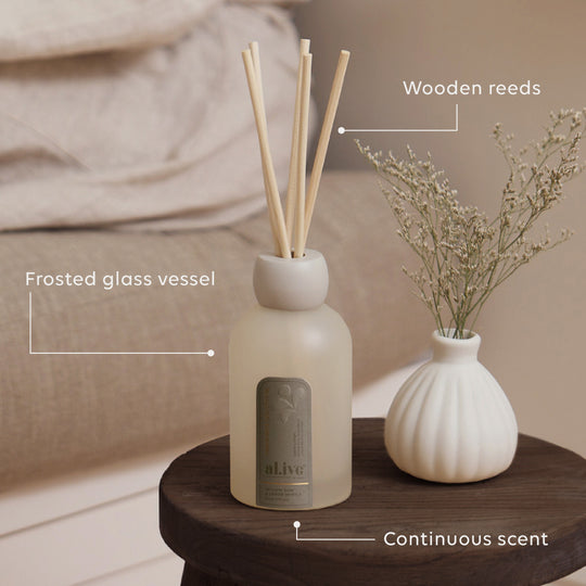 Reed diffuser Willow Gum & Lemon Myrtle by Al.ive