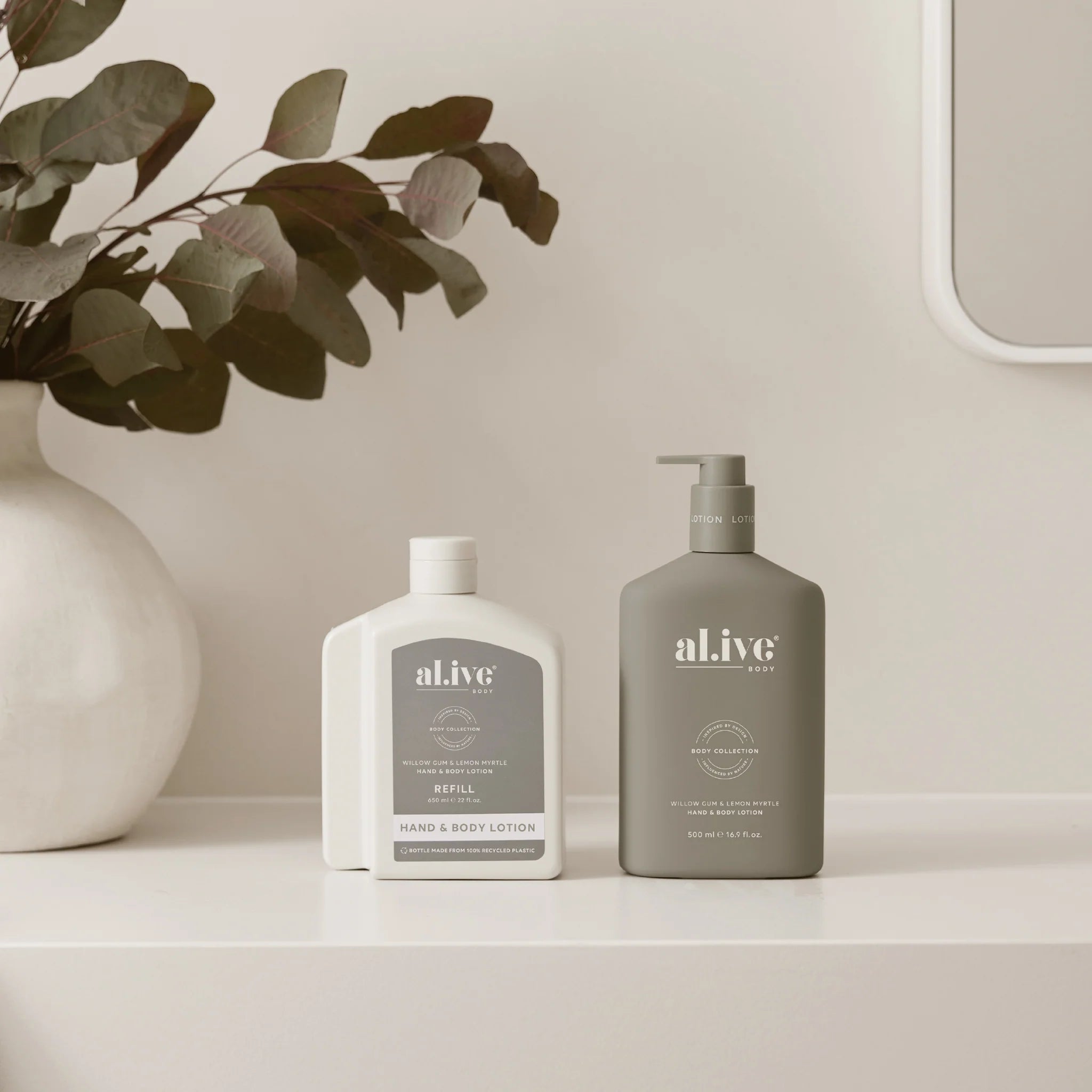 Hand & body lotion refill Willow Gum & Lemon Myrtle by Al.ive