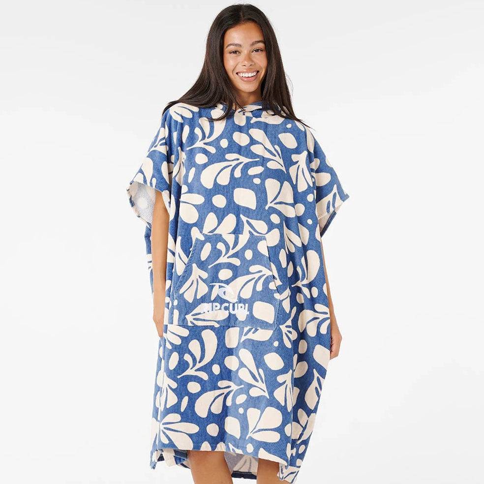 Mixed Hooded Towel by Rip Curl - Blue/Natural