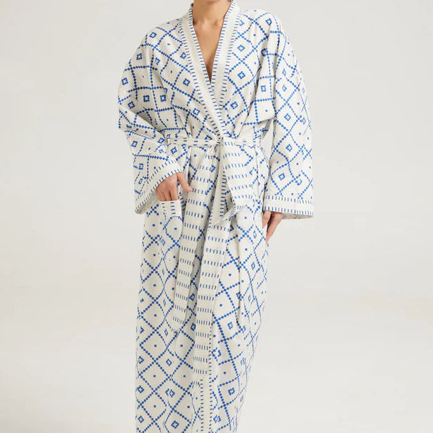 Hydra ivory and ink Kimono by Retreat Myself
