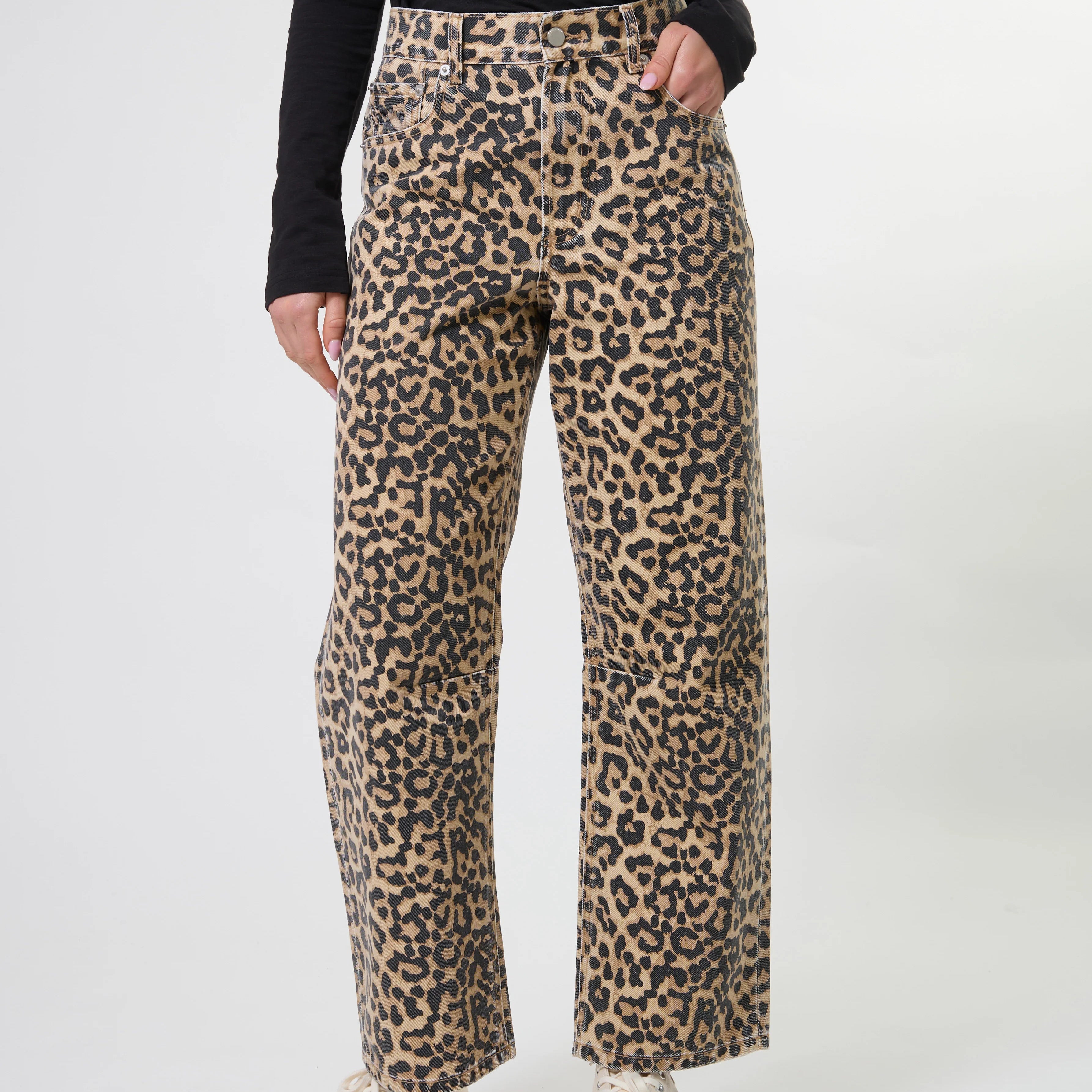 Carson Barrel Jean in Leopard by Stella + Gemma