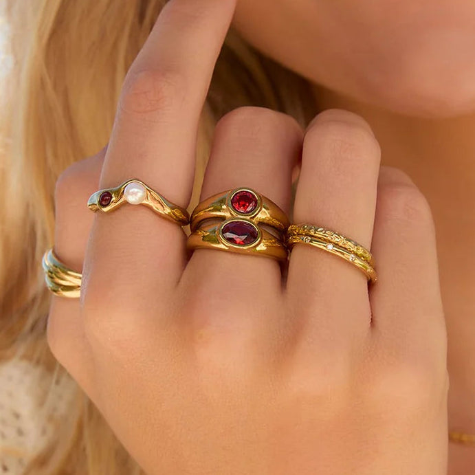 Ruben Gold Ring by Arms of Eve