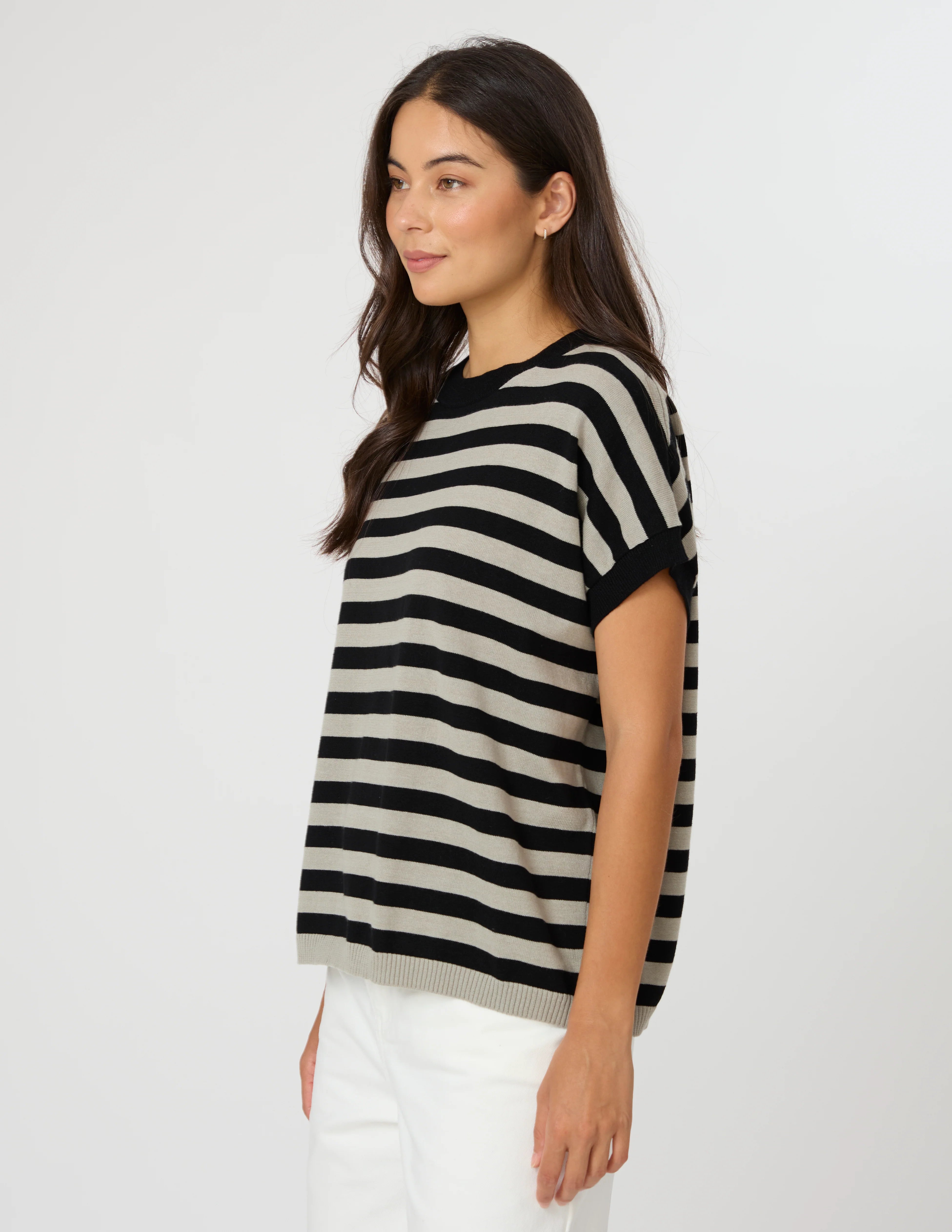 Gwen Tee by Stella + Gemma - Sage/Black