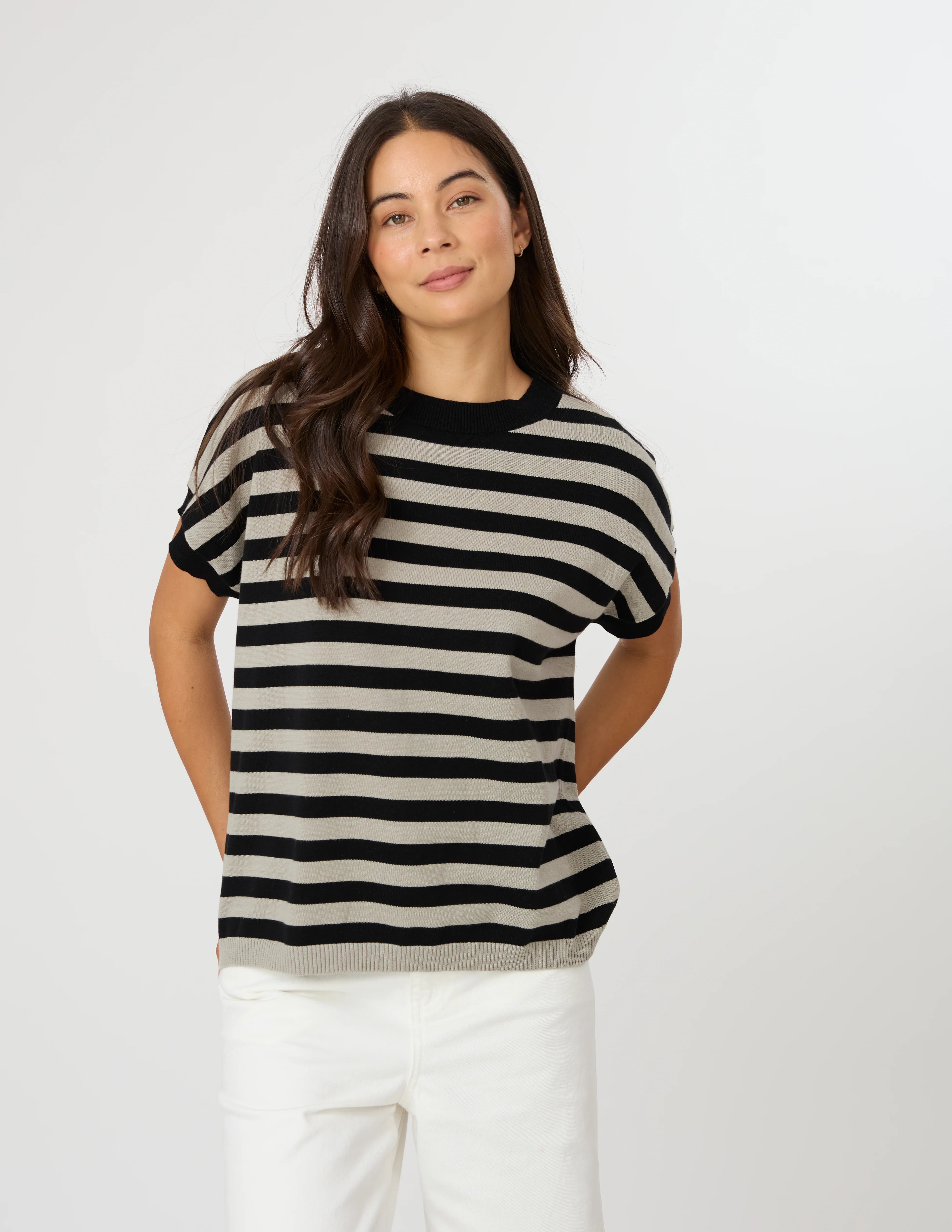 Gwen Tee by Stella + Gemma - Sage/Black