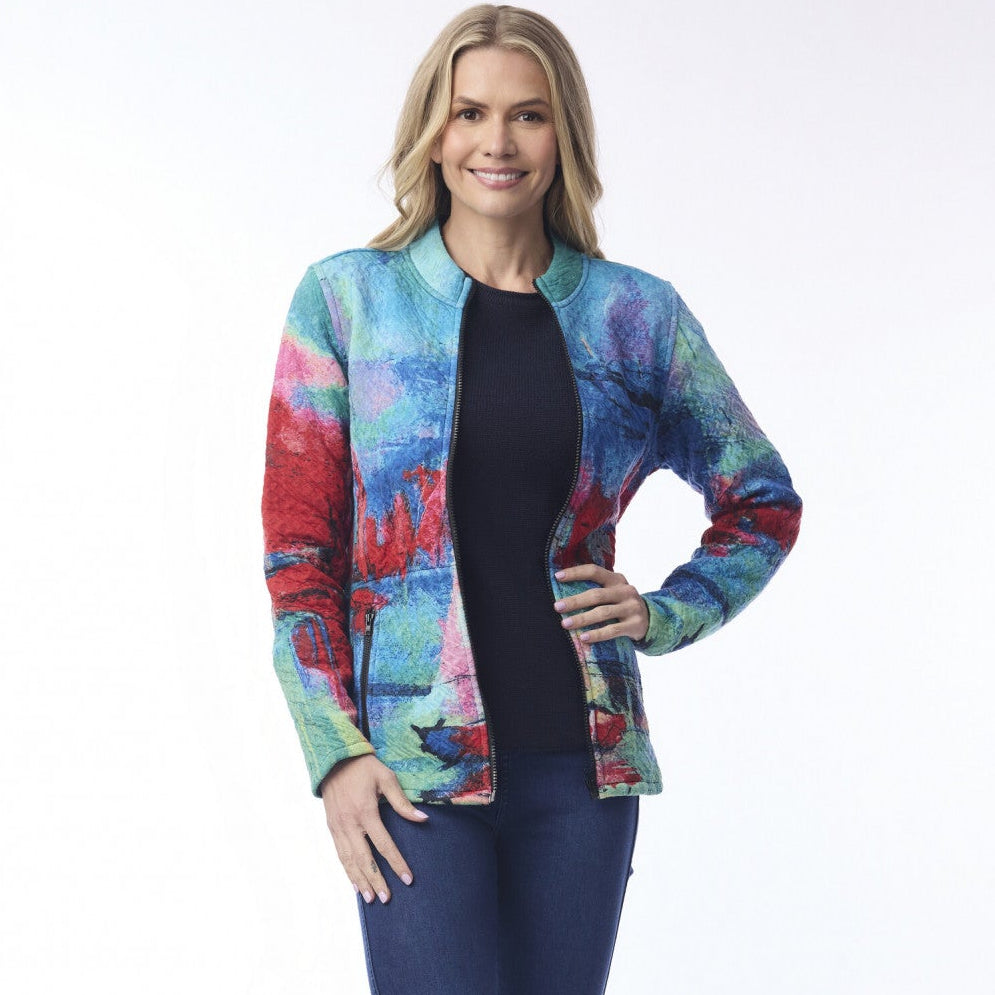 Printed Jacket Zip by Orientique