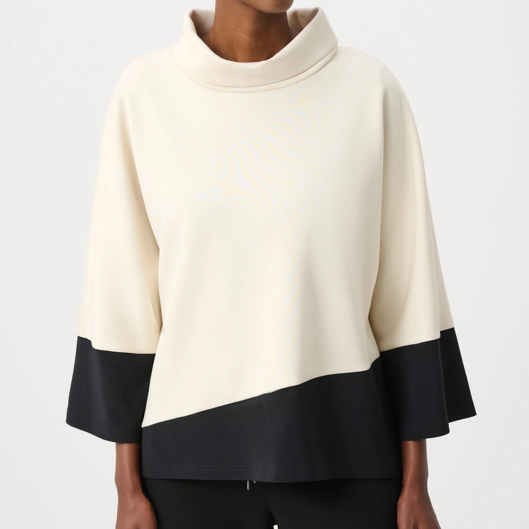 Scuba Jersey Color Block Trapeze Top by Joseph ribkoff
