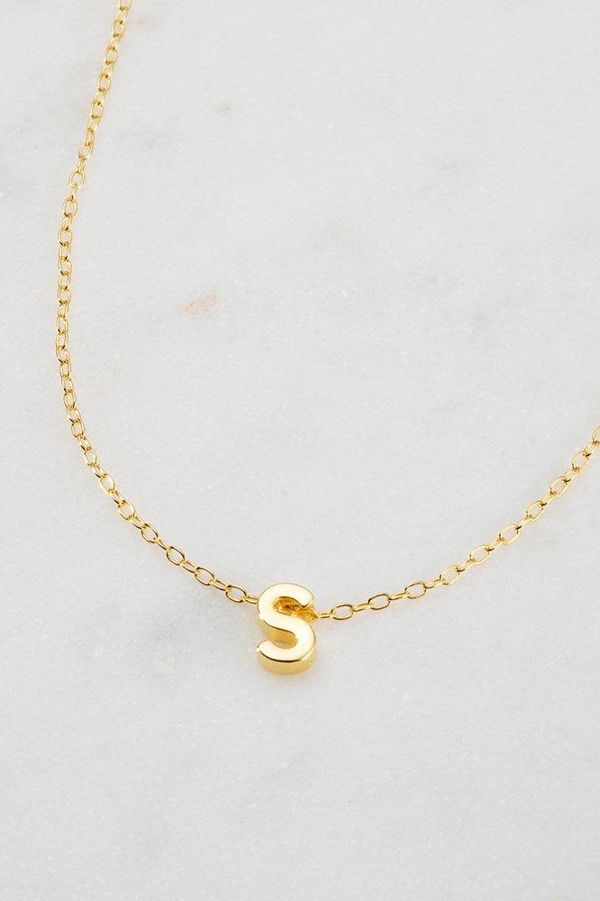 Letter Necklace S by Zafino- Gold