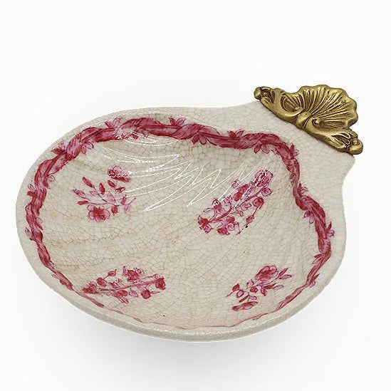 Pink Floral Shell Soap Dish by Zjoosh