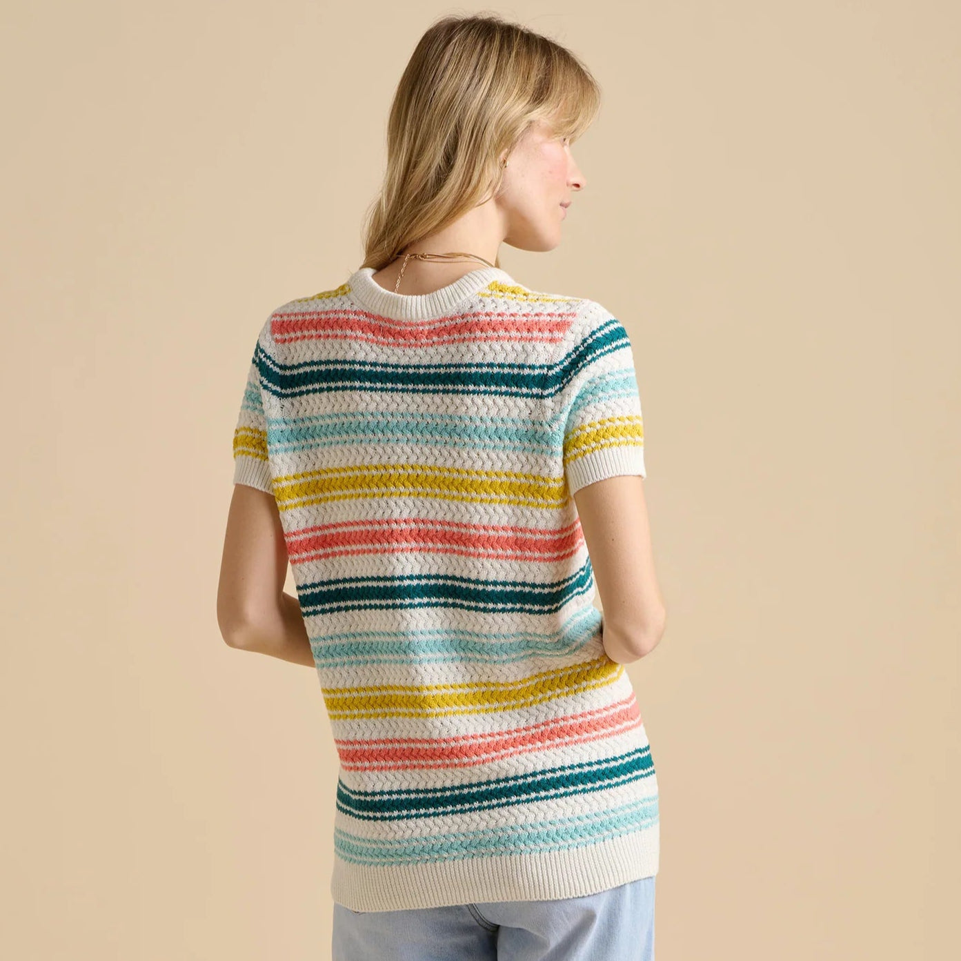 Rainbow Stripe Knitted Tee by Brakeburn