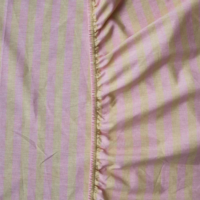 Woven Stripe Single Fitted Sheet by Mosey Me