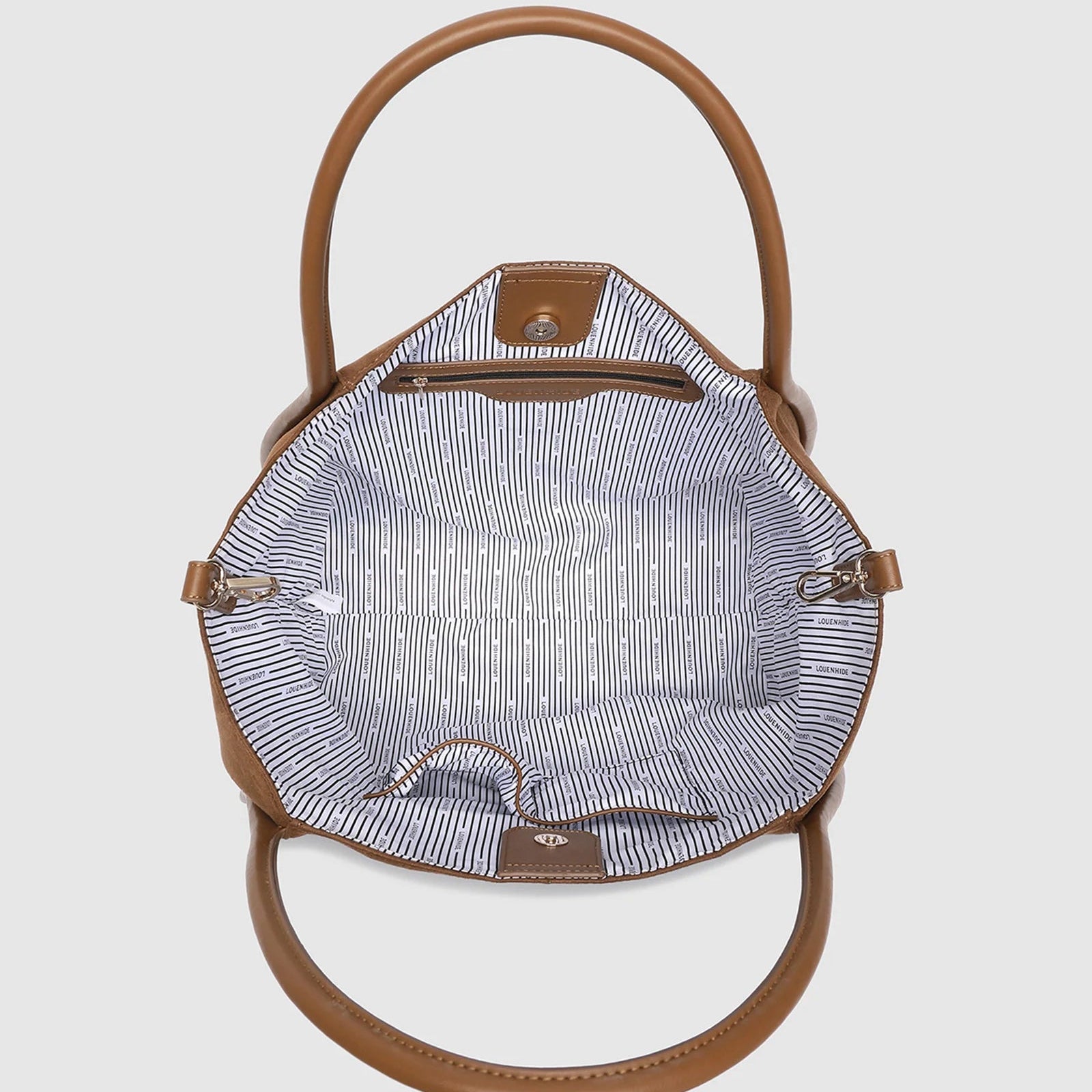 Sutton Suedette Shoulder Bag - Tan by Louenhide