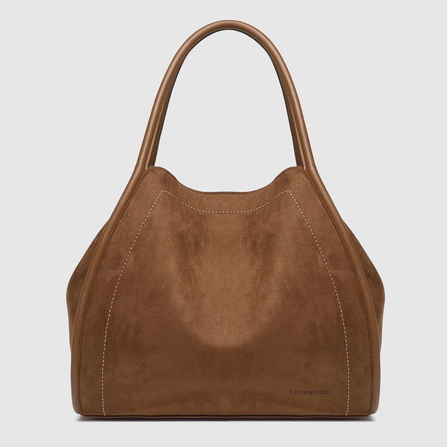 Sutton Suedette Shoulder Bag - Tan by Louenhide