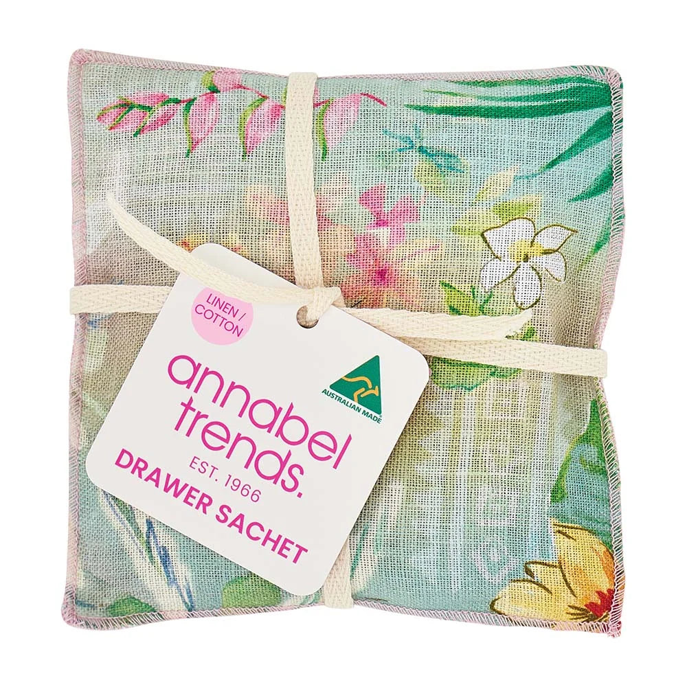 Linen cotton drawer sachet by Annabel Trends - Tiki Island