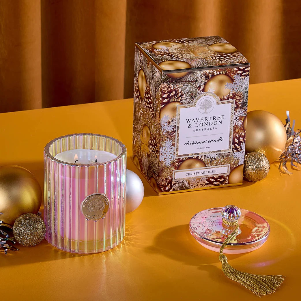 Christmas Tinsel Candle by Wavertree & London