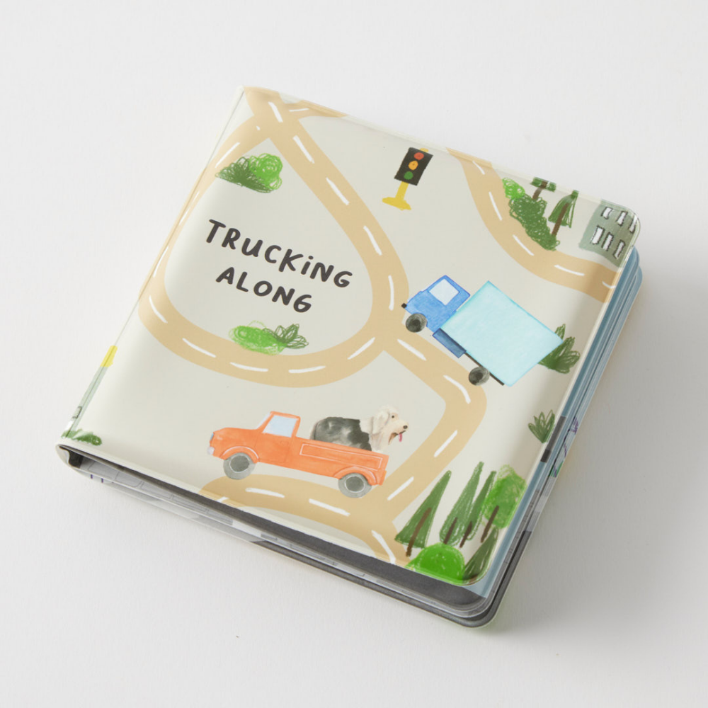 Jiggle & Giggle Trucking Along Bath Book by Pilbeam Living