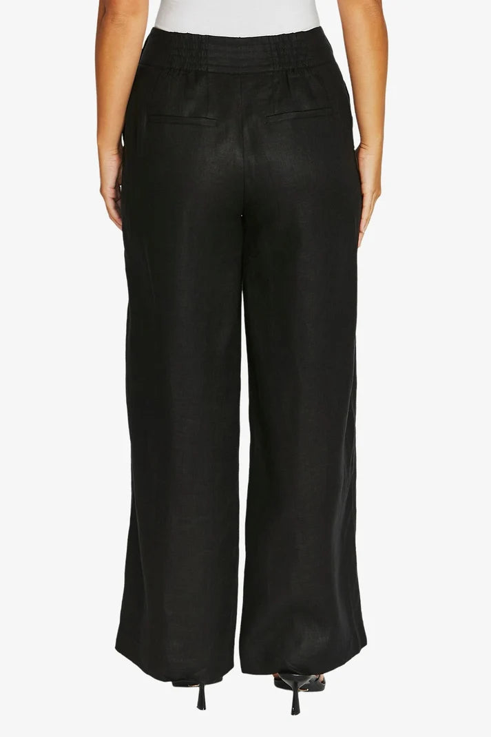 Twill wide leg pant by Jump - Black