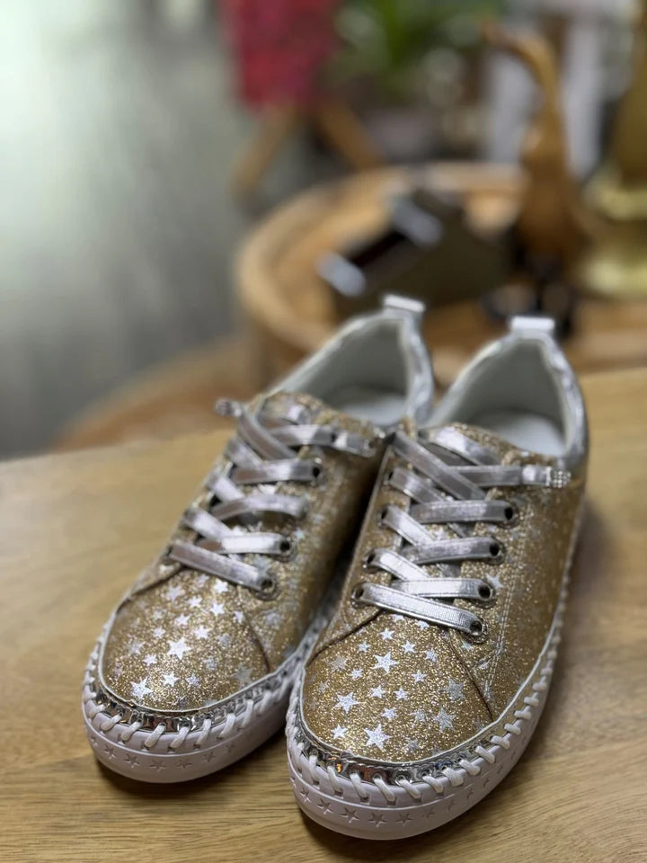 Kids sneakers by LaVish - Twinkle Gold
