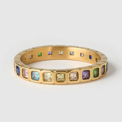 Quinn Gold Ring - Multi by Arms of Eve