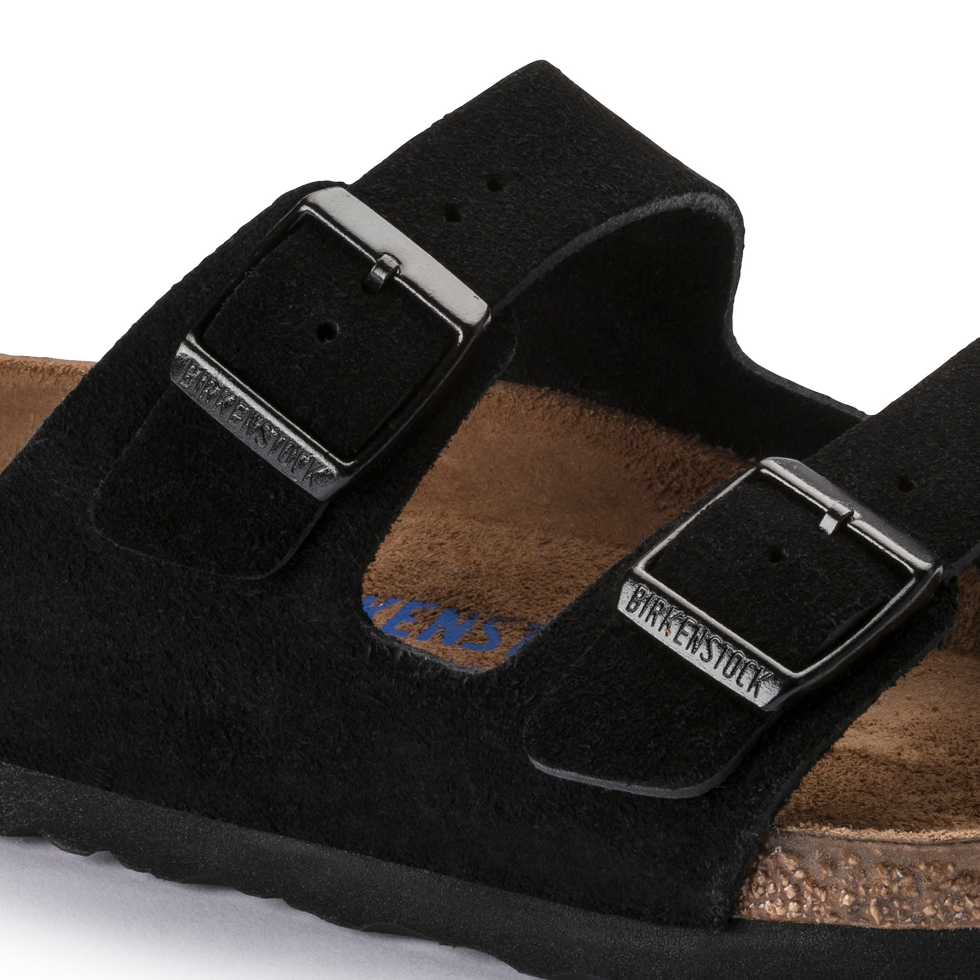 Arizona Sfb Black Suede Leather Regular by Birkenstock