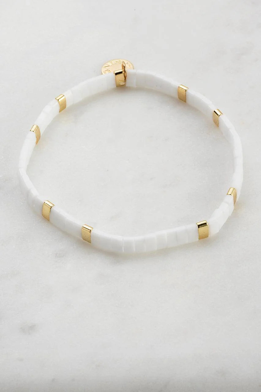 Tile bracelet by Zafino- White