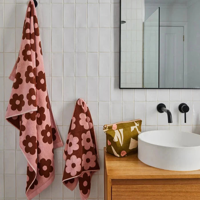 Winter Flowerbed Bath Towel by Mosey Me