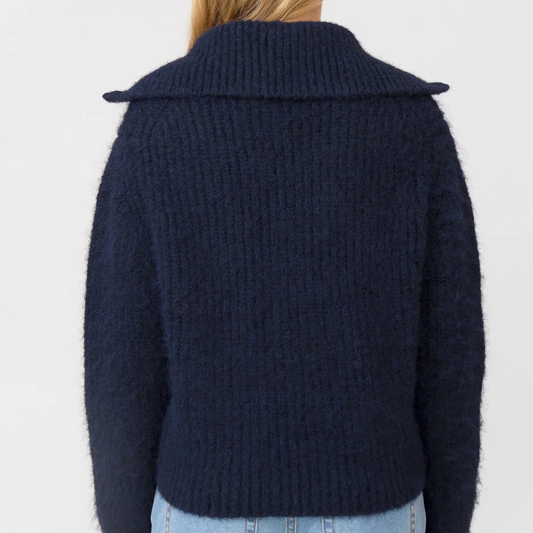 Clarisse Zip Jumper - Navy by Stella + Gemma