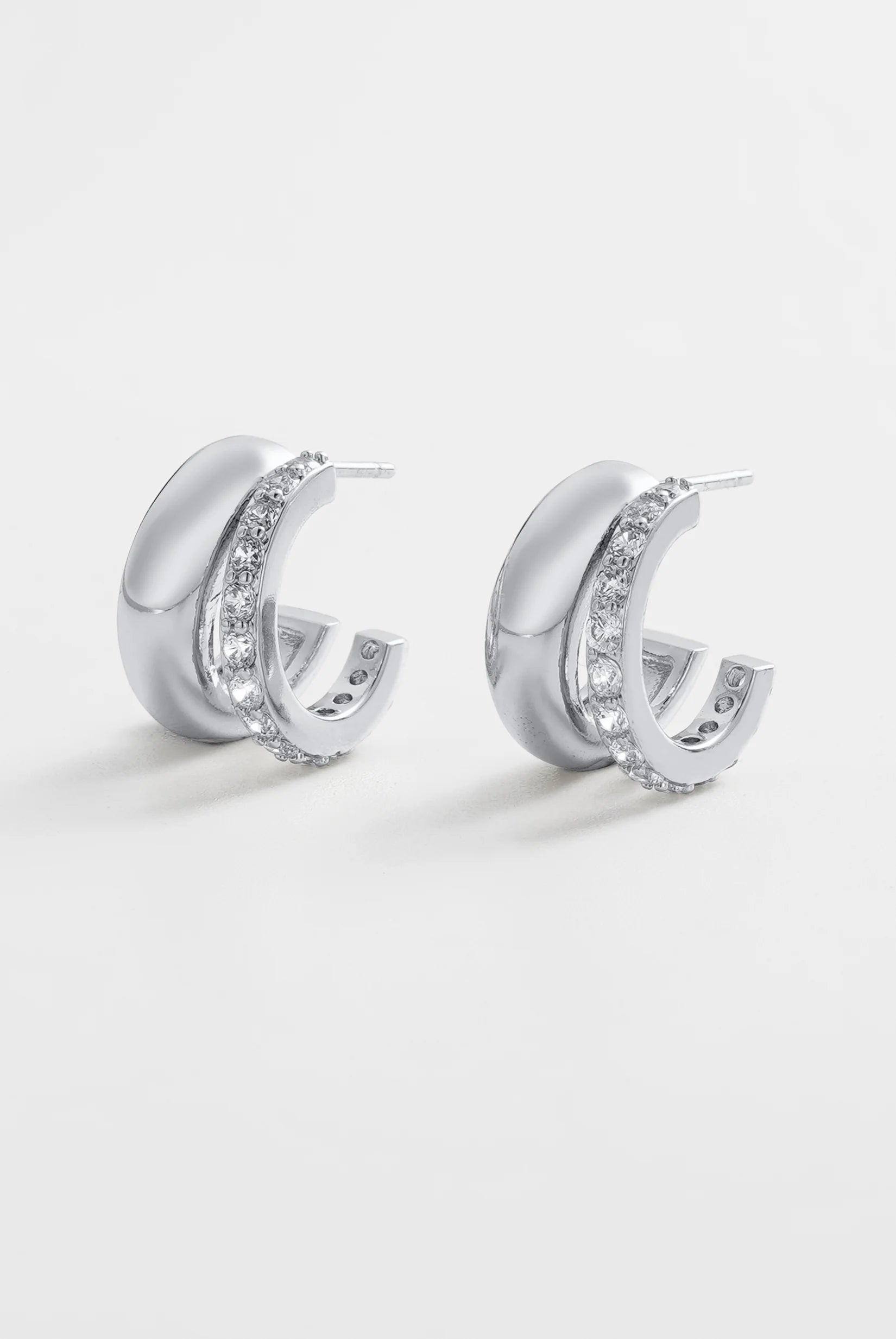 Zoe Hoop Earring (Silver) by Zafino