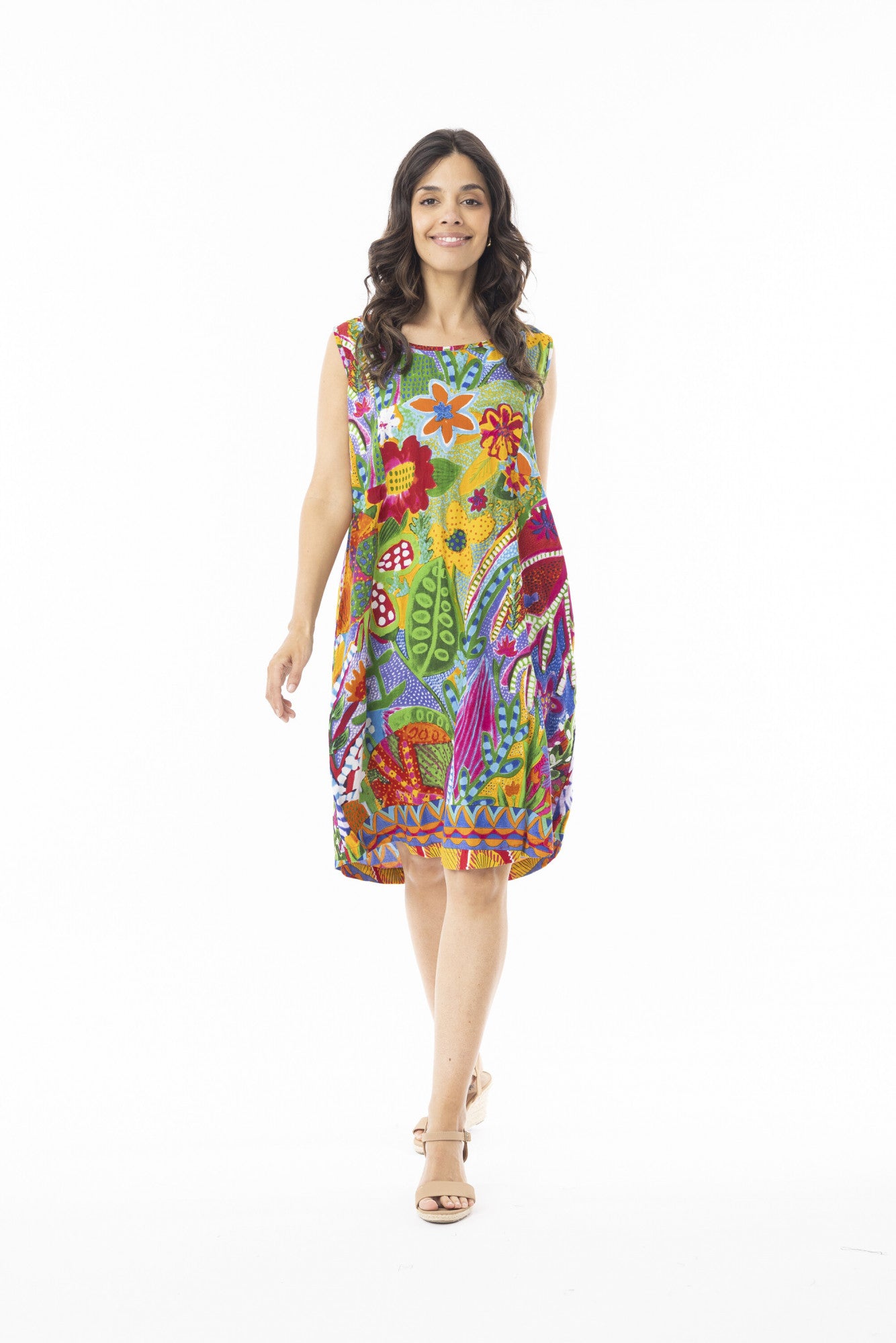 Ipanema Shift Dress by Orientique - Print