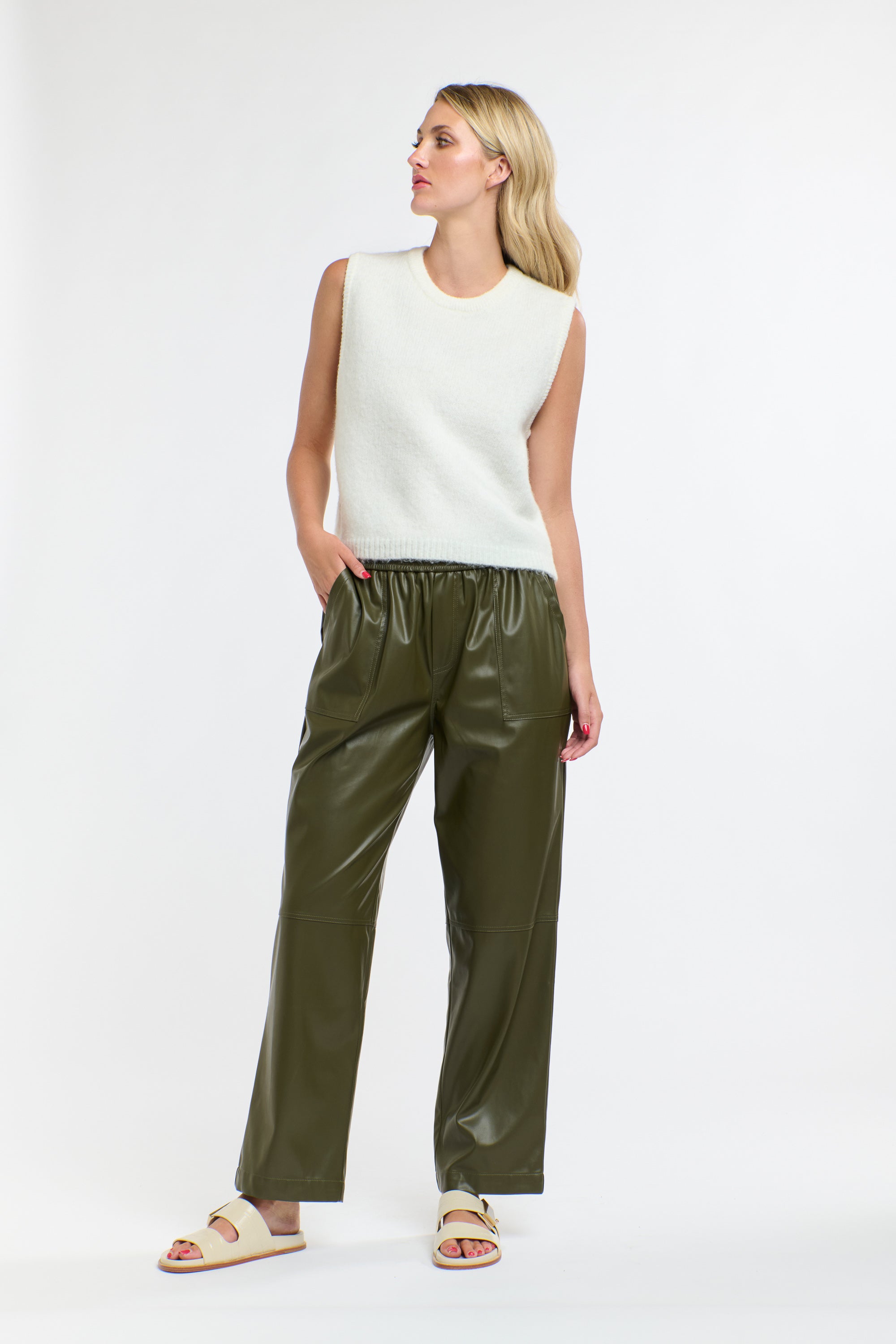 PU Jogger by 365 Days - Khaki