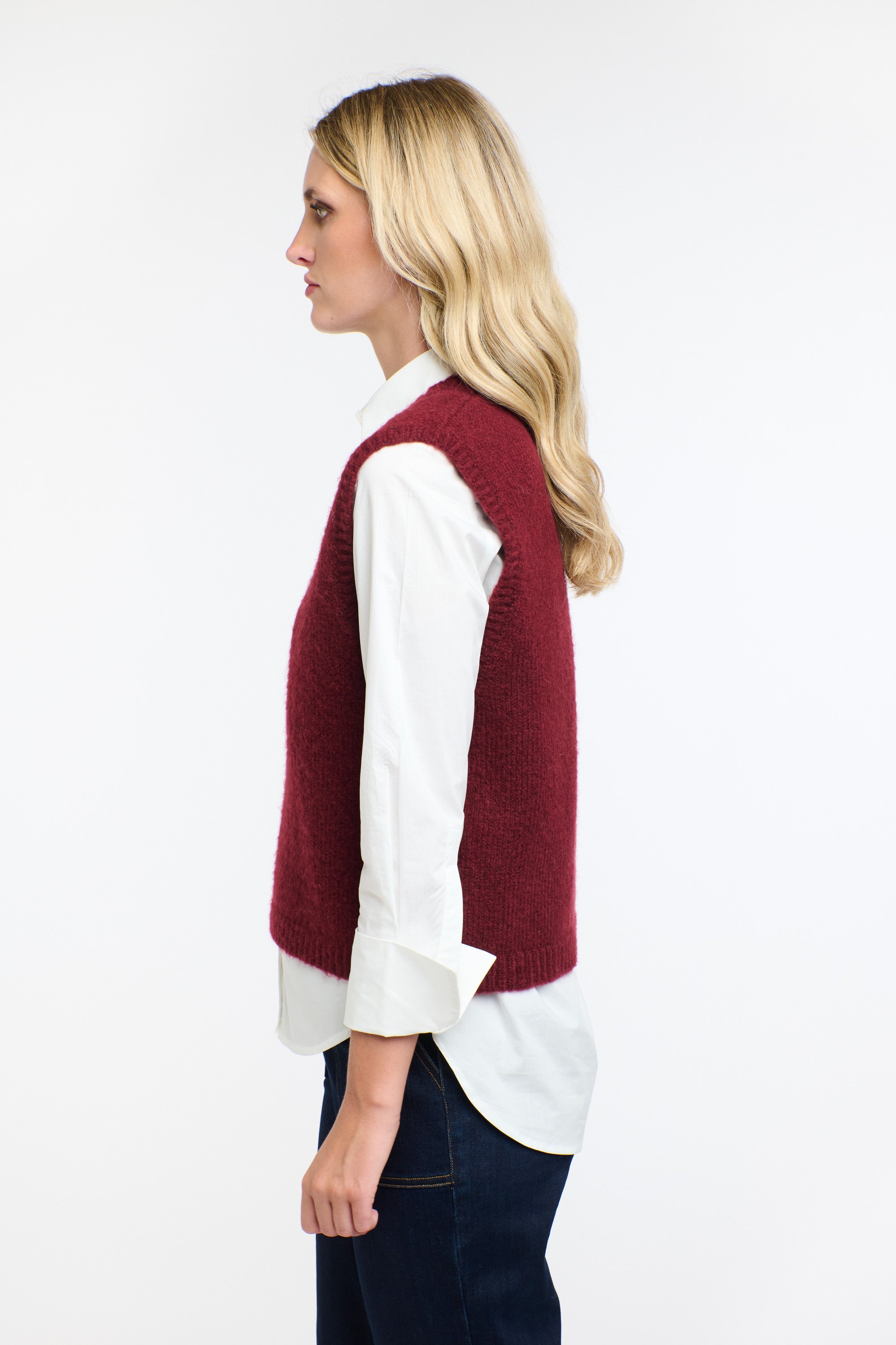 Pippa Wool Vest by 365 Days - Burgandy