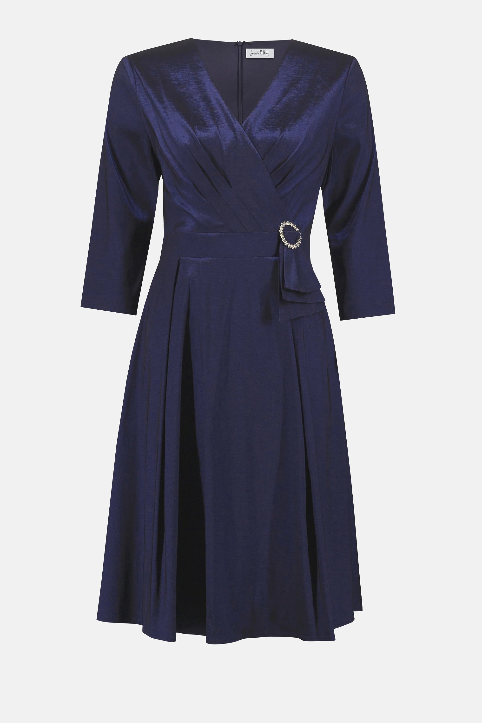 Signature Stretch Taffeta Fit & Flare Dress by Joseph Ribkoff - Midnight Blue