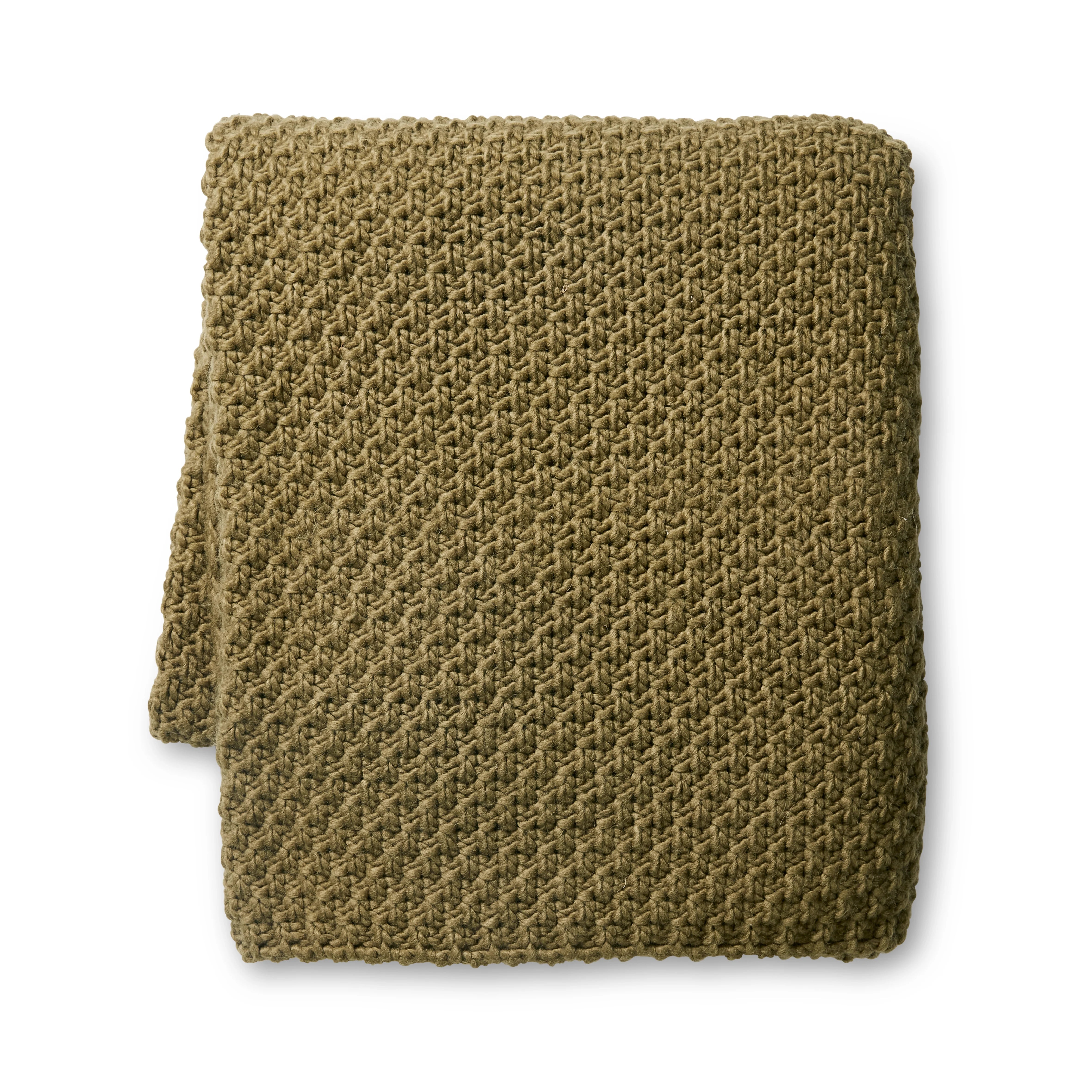 Jarah Olive Throw by Madras Link