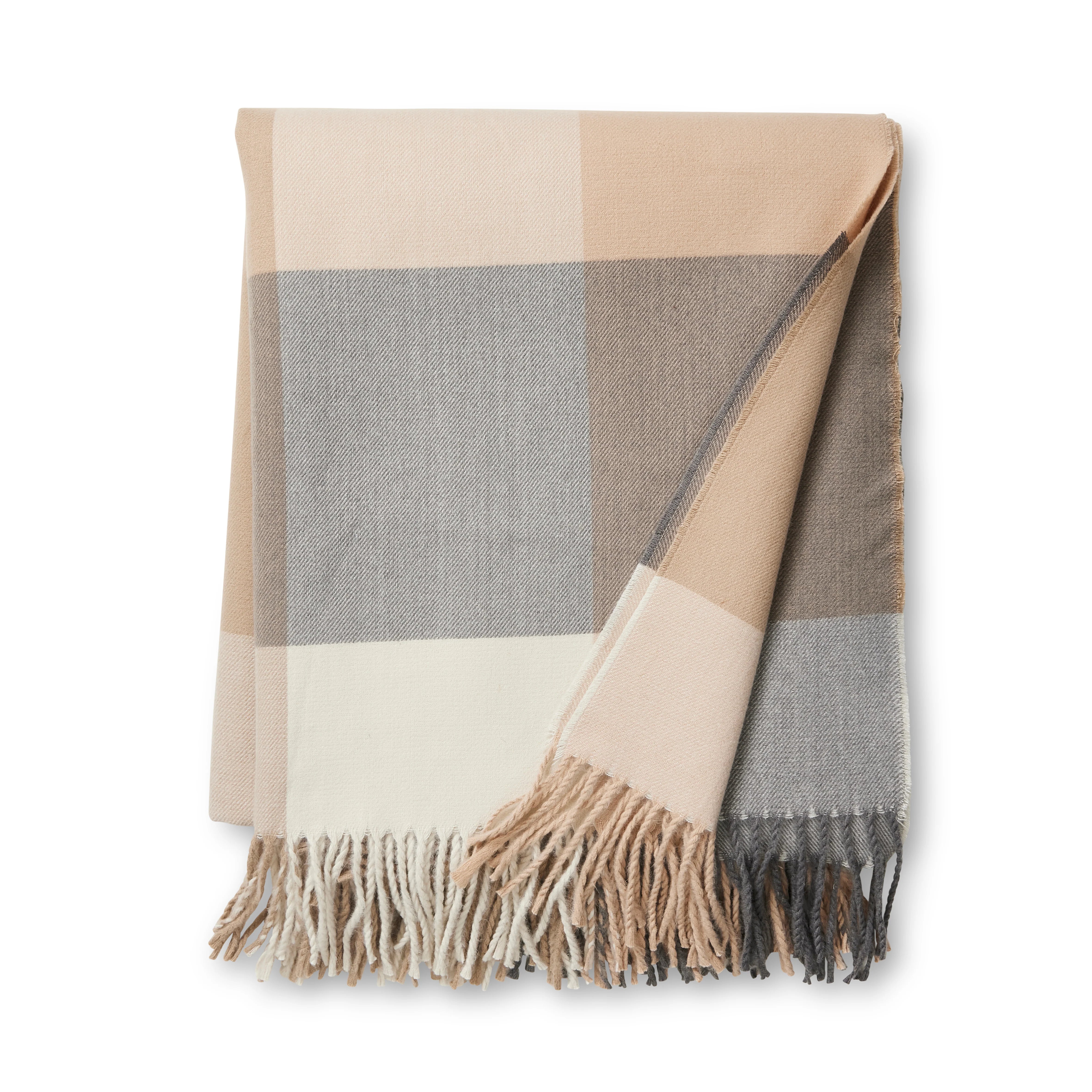 Harley Neutral /Charcoal Throw by Madras Link