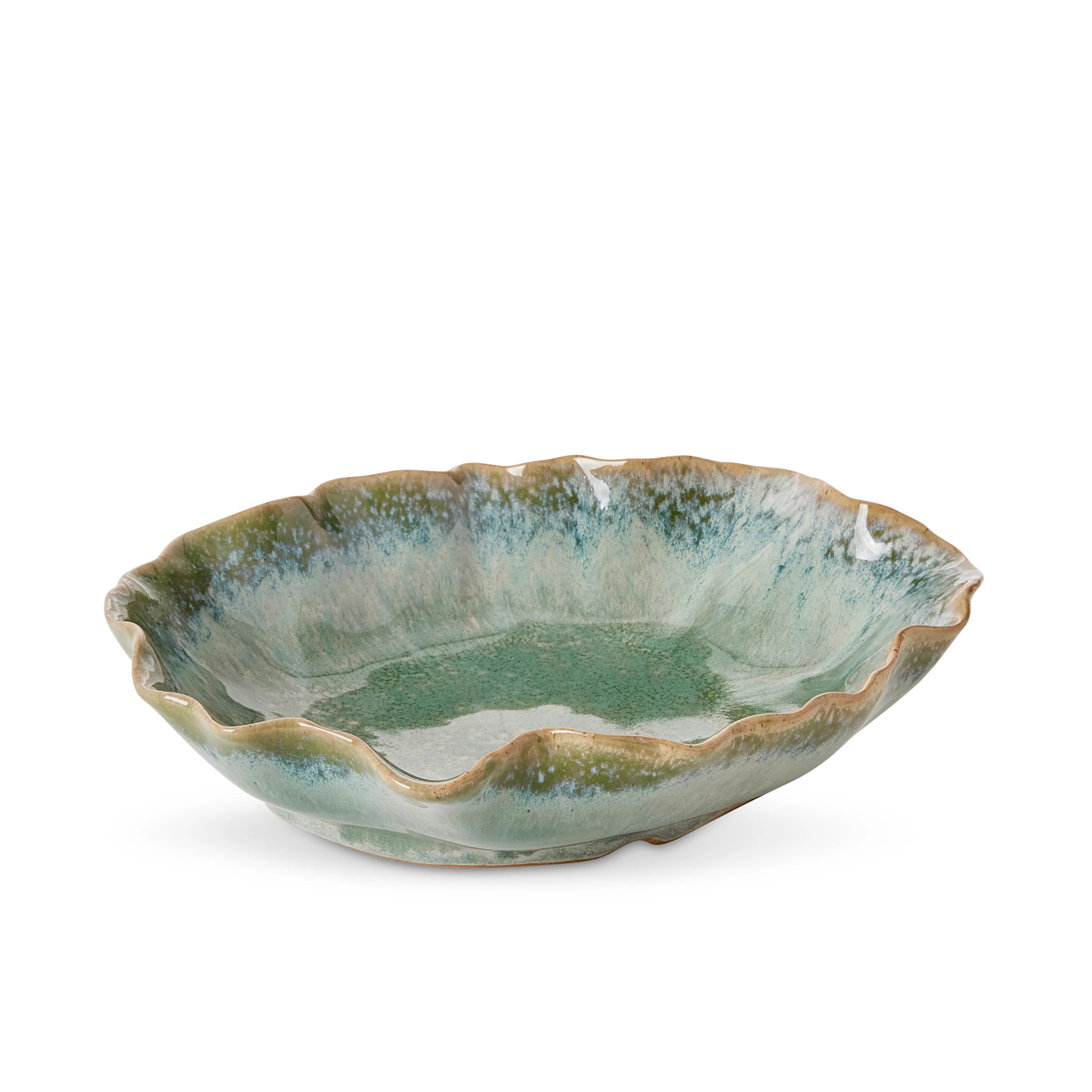 Alba Green Glazed Decorative Plate by Madras Link