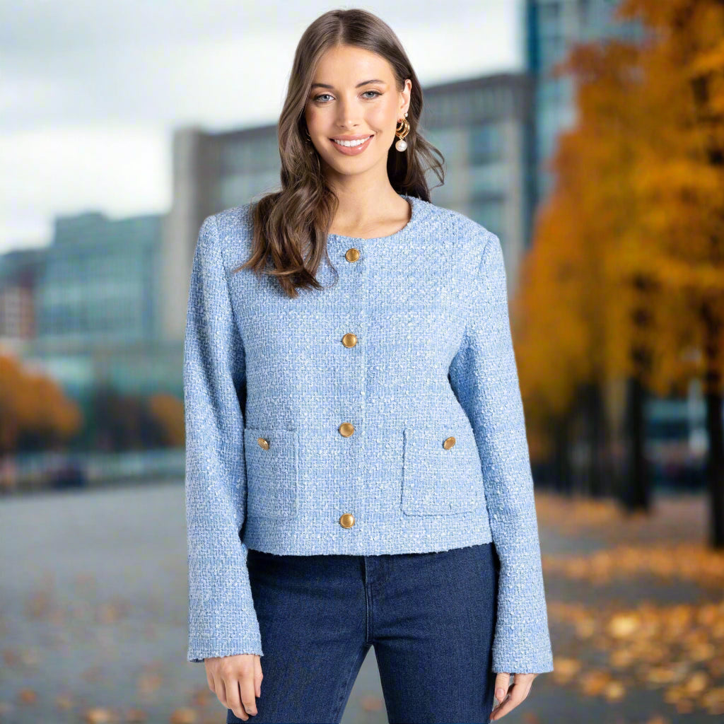 Crop boucle jacket by Two-T's