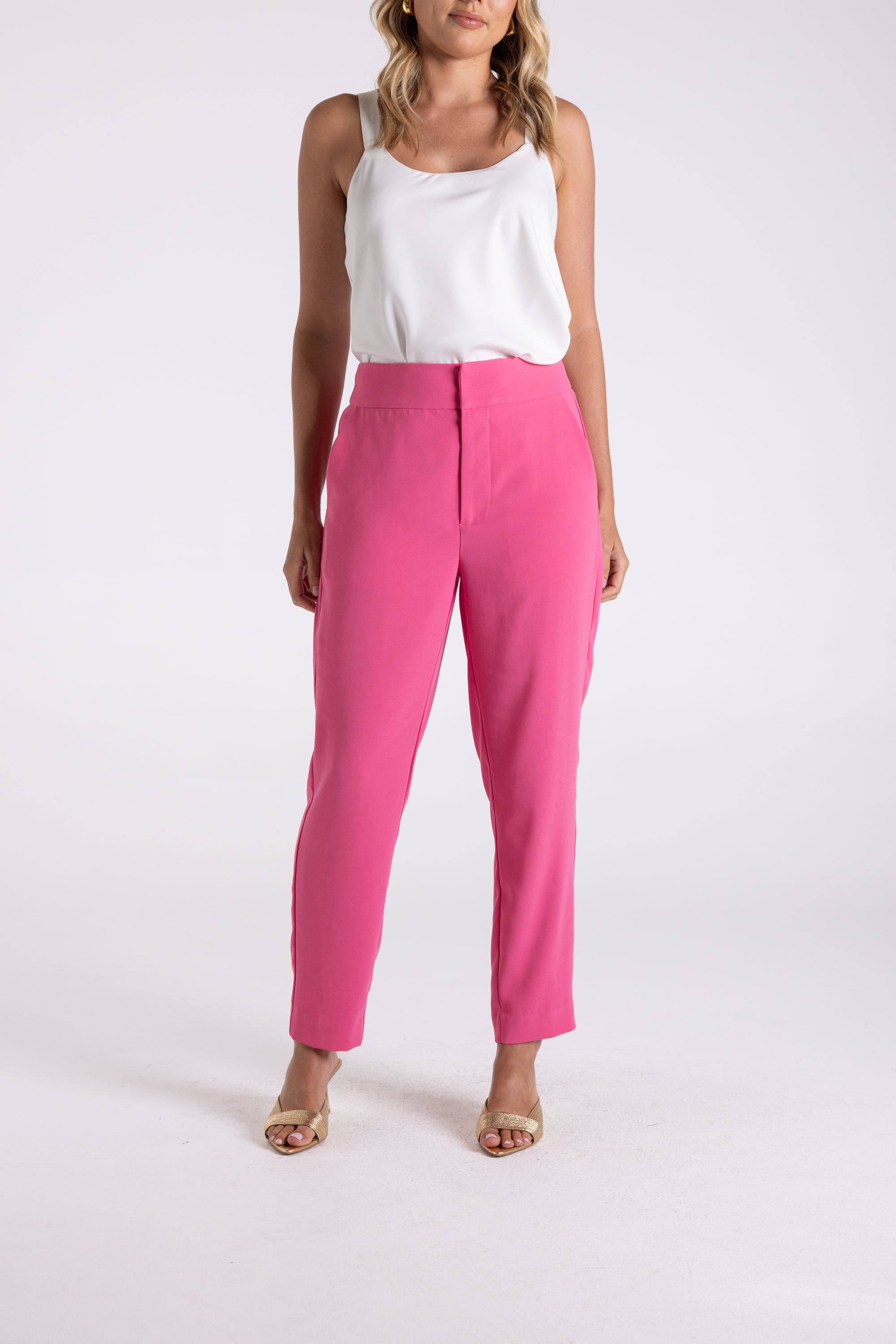 7/8 Suit Pants by Two-T's - Flamingo