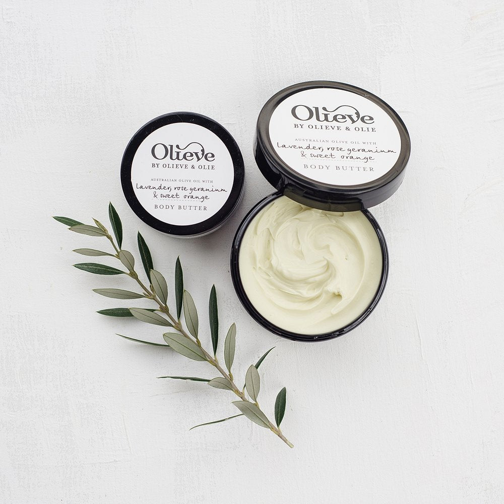 Body Butter 100ml by Olieve & Olie - Lavender, Rose Geranium & Sweet Orange